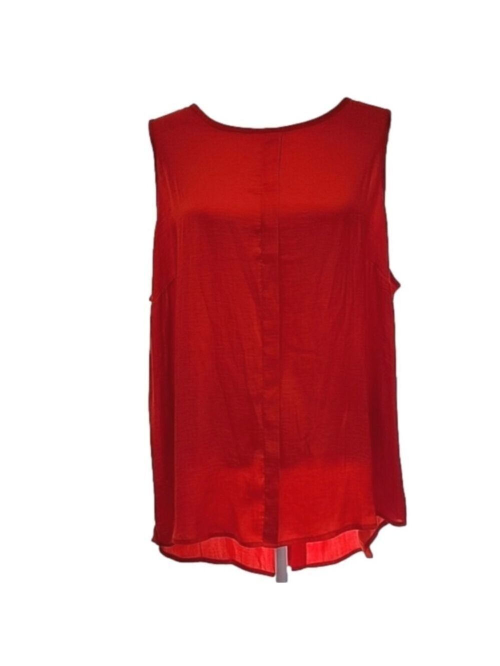 Lemon Tart Angelle Red Sleeveless Top Size 2X